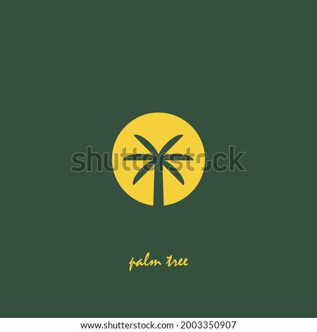 Palm logo for your design. Palm tree. Palm vector illustration. Icon sign.