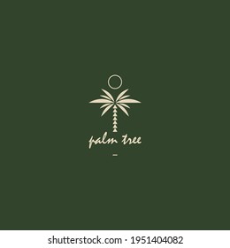 Palm logo for your design. Palm trees. Palm vector illustration. Icon sign. 