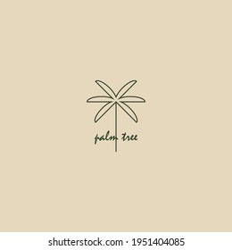 Palm logo for your design. Palm trees. Palm vector illustration. Icon sign. 