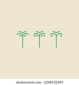 Palm logo for your design. Palm trees. Palm vector illustration. Icon sign. Modern palm tree logos.