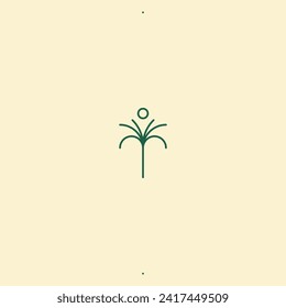 Logo de la palma para tu diseño. Palmeras. Ilustración vectorial de la palma. Signo de icono.