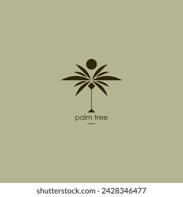 Palm logo for your design. Palm trees. Palm vector illustration. Nature Icon Sign.