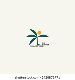 Palm logo for your design. Palm trees. Palm vector illustration. Nature Icon Sign.