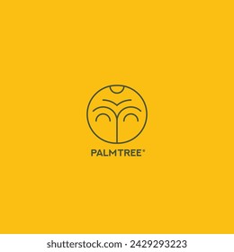 Palm logo for your design. Palm trees. Palm vector illustration. Nature Icon Sign.
