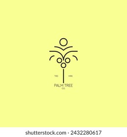 Palm logo for your design. Palm trees. Palm vector illustration. Nature Icon Sign.