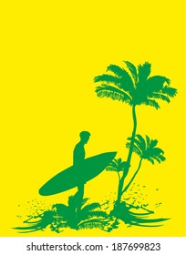 palm long beach vector art