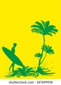 palm long beach vector art