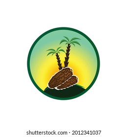 Palm mascot logo design vector illustration