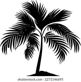 Palm - Minimalist and Flat Logo - Vector illustration