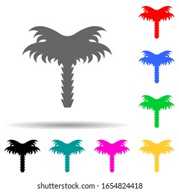 palm multi color style icon. Simple glyph, flat vector of plants icons for ui and ux, website or mobile application