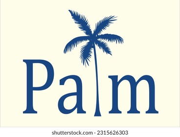 palm navy hand drawn design