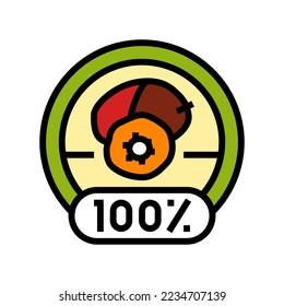 palm oil 100 color icon vector. palm oil 100 sign. isolated symbol illustration