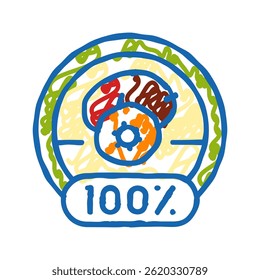 palm oil 100 doodle icon sketch vector. palm oil 100 sign. isolated symbol illustration