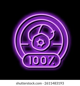 palm oil 100 neon light sign vector. palm oil 100 sign. isolated symbol illustration