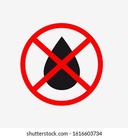 Palm oil free icon, color symbol, vector sign Eps, no water, drop, for food and package