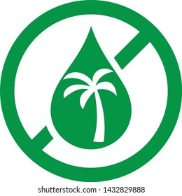 Palm Oil Free Icon Eps - Vector Sign