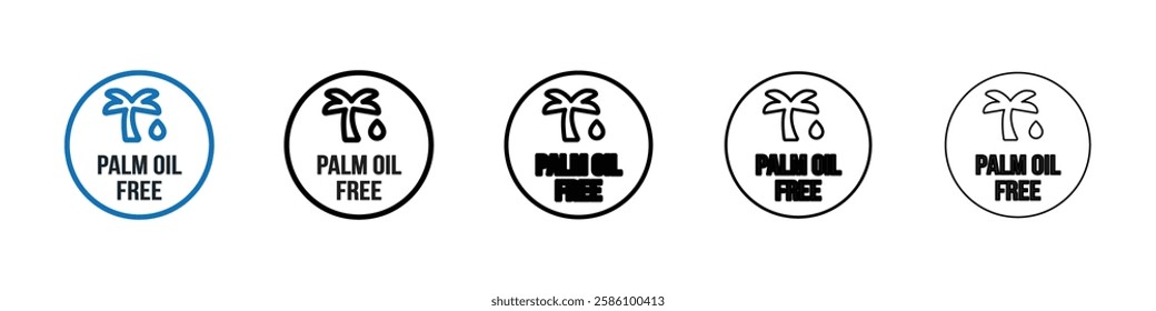 Palm oil free icon Outline vector logo for web ui