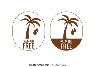 ilustración vectorial de icono sin aceite de palma 
