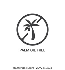Palm Oil Free Icon Vector Design.