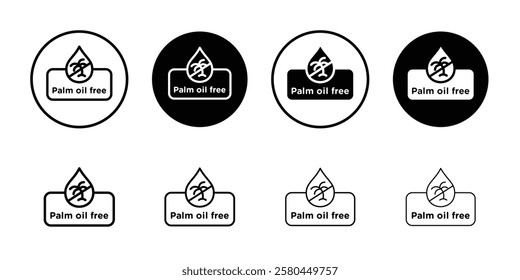 Palm oil free icon Vector logo outline