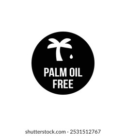 Palm oil free icon web design in vector