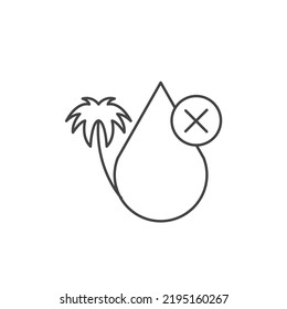 Palm Oil Free icons  symbol vector elements for infographic web