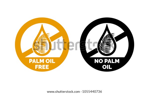 Palm Oil Free No Palm Oil Stock Vector Royalty Free 1055440736