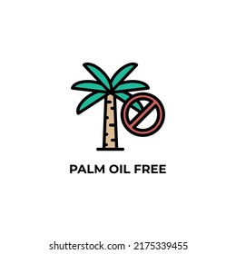palm oil free vector icon. Colorful flat design vector illustration. Vector graphics