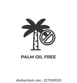 palm oil free vector icon. filled flat sign for mobile concept and web design. Symbol, logo illustration. Vector graphics