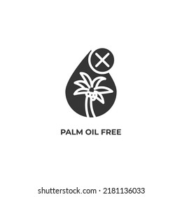 palm oil free vector icon. filled flat sign for mobile concept and web design. Symbol, logo illustration. Vector graphics