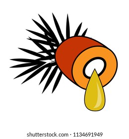 Palm oil fruit vector