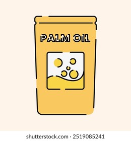 Estilo de design plano da ilustração do ícone do óleo de palma