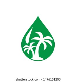 palm oil icon logo design vector