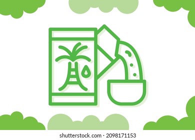 Palm oil icon symbol sign from modern grocery collection for mobile concept and web apps design. Food, shopping and market related vector line icons. 