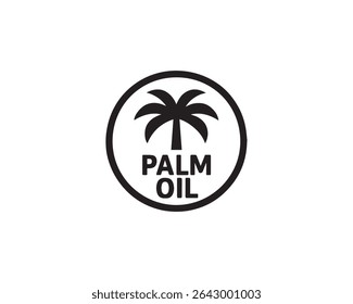 Palm Oil icon vector design art illustration.