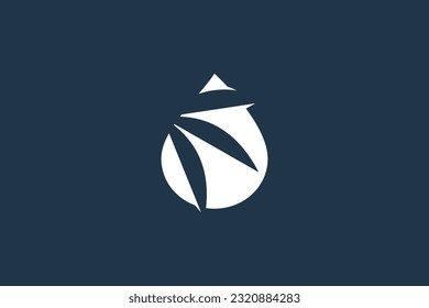 Palm oil logo design vector icon with modern creative idea