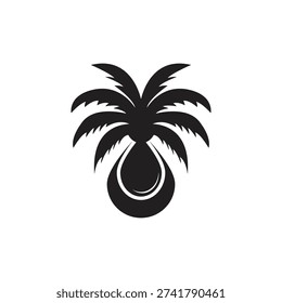 palm oil logo icon, vector illustration design