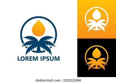Palm oil logo template design vector