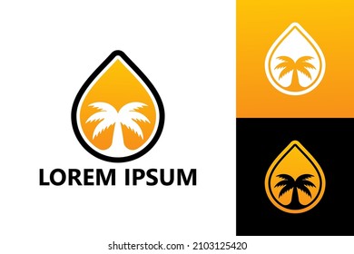 Palm oil logo template design vector