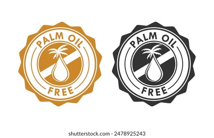 Palm oil logo template illustration