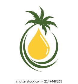 Palm oil logo vector flat design