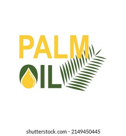 Palm oil logo vector flat design