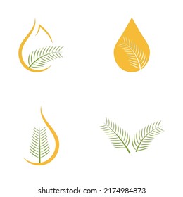 Palm oil logo vector flat design