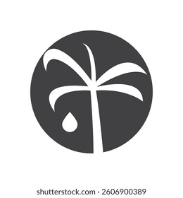 Palm oil logo vector flat design template