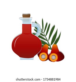 Palm oil. Vector illustration on a white background