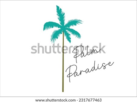 palm paradise green tree vector