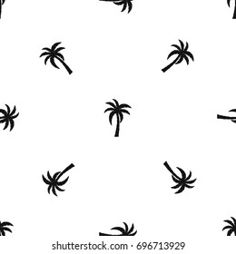 Palm pattern repeat seamless in black color for any design. Vector geometric illustration