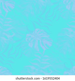 Palm Pattern. Seamless Pattern with Leaves of tropical Trees. Retro Texture for, Paper, Dress, Fabric. Tropical Palm Pattern.