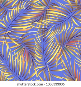 Palm pattern. Tree, jungle leaves.   Hand drawing.