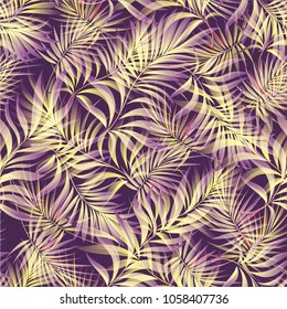 Palm pattern. Tree, jungle leaves.   Hand drawing.